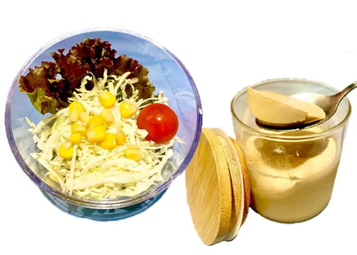 季節の島野菜サラダ 黒糖プリン